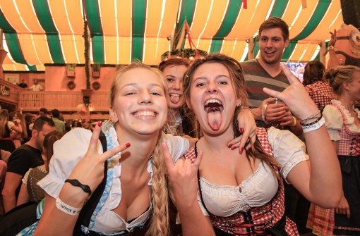 Das Partyvolk wurde am Samstag auf dem Cannstatter Volksfest nicht enttäuscht. Foto: 7aktuell.de/David Skiba