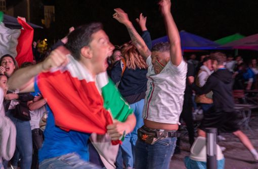 Der Jubel der italienischen Anhänger kannte keine Grenzen. Foto: Drofitsch/Eibner