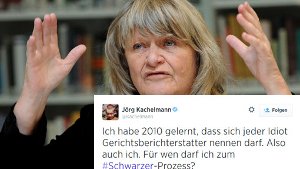 Wer den Schaden hat, ...: Alice Schwarzer bekommt Jörg Kachelmanns Spott zu spüren. Foto: dpa/Bearbeitung: SIR