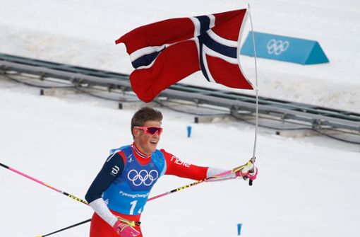 Norwegens neuer Langlaufheld Johannes Kläbo Foto: AFP