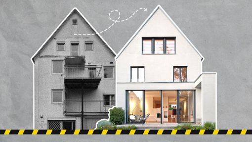 Glasfront zum Garten statt tristem Tor – der Umbau eines Stuttgarter Hauses von  Architekt Thilo Holzer.  Vorher- und Nachherbilder von Umbauten  in der Bildergalerie. Foto:  