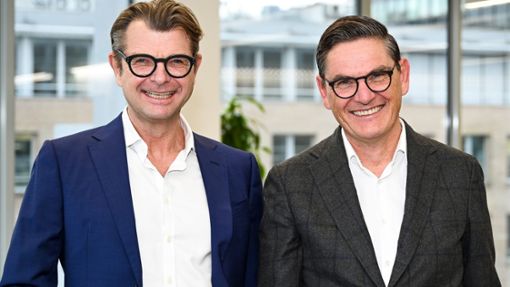 Martin Franssen  von Interim-X und Horváth-Vorstandssprecher  Helmut Ahr (rechts) setzten auf den Wachstumsmarkt Interimsmanagement. Foto: Horvath AG