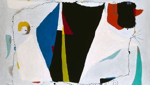 Willi Baumeister, Monturi mit blauem Dreieck, 1954 Foto: Archiv Baumeister im Kunstmuseum Stuttgart, VG Bild-Kunst, Bonn 2017