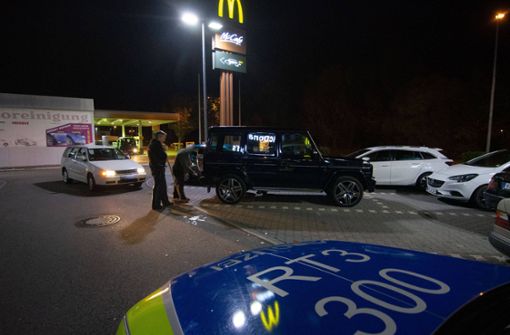 Die Polizei ermittelte auf dem Parkplatz des Schnellrestaurants. Foto: 7aktuell.de/Moritz Bassermann
