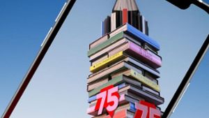 Mit digitalen   Mitteln wachsen in Frankfurt die Bücherstapel in den Himmel. Foto: Zaubar