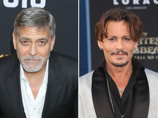 Sowohl George Clooney (l.) als auch Johnny Depp wirkten zu Beginn ihrer Karrieren in Horrorfilmen mit. Foto: Kathy Hutchins/Shutterstock.com / AdMedia/ImageCollect