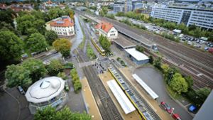 Das Bahnhofsgebiet in Vaihingen soll umgewandelt werden  – ein Vorhaben des IBA-Netzes. Foto: Lichtgut/Achim Zweygarth