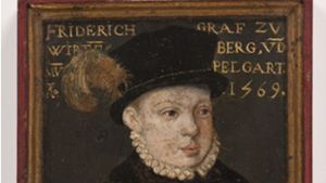 Friedrich von Mömpelgard (Elsass) wurde später Herzog von Württemberg. Dieses zeitgenössische Porträt zeigt ihn im Alter von 12 Jahren. Foto: Landesmuseum Württemberg, Stutt/H. Zwietasch