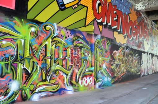 Graffiti kann auch künstlerisch hochwertig sein, wie hier in der Unterführung der A 831. Foto: Sandra Hintermayr