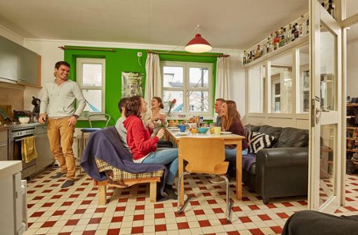 Oft nur die Idealvorstellung: Studierende wohnen in einer schönen Wohnung  zusammen, verstehen sich gut und sparen Geld. Foto: Studierendenwerk Stuttgart /Christoph Düpper