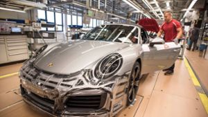 Die Arbeitsplätze bei Porsche sind vorerst sicher. Foto: imago images/Lichtgut/Max Kovalenko