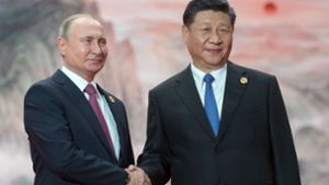 Putin und Xi bei ihrem Treffen im Jahr 2018 Foto: AFP/Sergey Guneyen