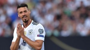 Im Kampf um einen WM-Kaderplatz tönt Sandro Wagner: „Ich bin der beste deutsche Stürmer.“ Foto: AFP