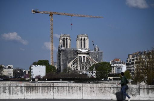 Baustelle: die Kathedrale Notre-Dame in Paris Foto: AFP/Anne-Christine Poujoulat