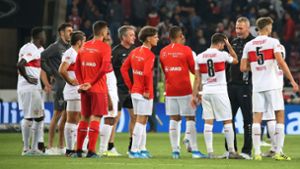 Der VfB Stuttgart freut sich über den Sieg gegen Bochum. Foto: Pressefoto Baumann