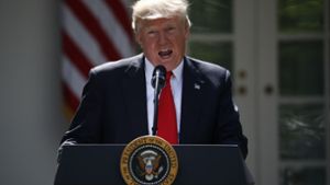 US-Präsident Donald Trump verkündet den Rückzug der USA vom Pariser Klimaschutzabkommen. Foto: AP