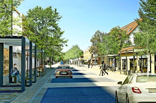 So könnte die Hindenburgstraße künftig aussehen. Foto: Internationales Stadtbauatelier