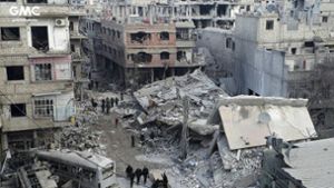 Die Angriffe auf Ost-Ghuta dauern an. Foto: Ghouta Media Center/AP