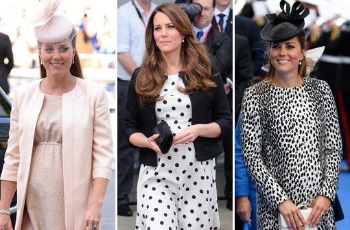Endlich ist von der herzoglichen Schwangerschaft etwas zu sehen. Die spannende Frage für Modeexperten: In welche feinen Stöffchen hüllt Herzogin Kate ihren Babybauch?  Foto: dpa