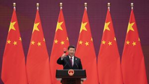 Chinas Präsident erhebt das Glas auf die Seidenstraße. Foto: dpa/Nicolas Asfouri