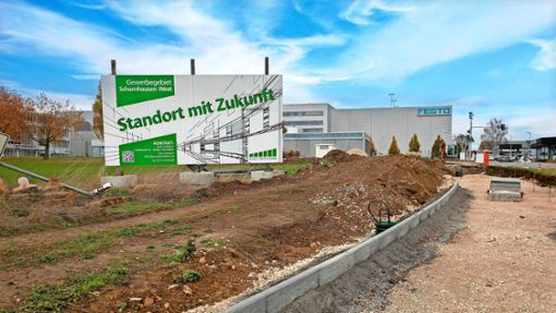 Das Gewerbegebiet Scharnhausen West ist ein zukunftsweisendes Modellprojekt auf dem Weg zur Klimaneutralität. Davon versprechen sich die Stadträte Einnahmen. Foto: Horst Rudel