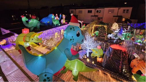 Im Weihnachtswunderland in Asperg dreht sich in diesem Jahr alles um Dinosaurier. Foto: privat
