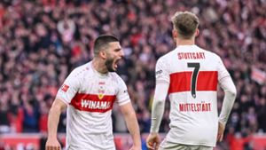 Ein Quartett des VfB Stuttgart darf sich laut Sky nun auch in der Nationalmannschaft beweisen (im Bild: Deniz Undav (links) und Maximilian Mittelstädt) Foto: dpa/Harry Langer