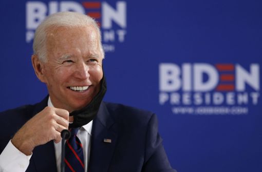 Am Ziel: der Präsidentschaftskandidat der Demokraten Joe Biden. Foto: dpa/Matt Slocum