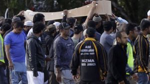 Die ersten Todesopfer des Attentats von Christchurch werden beerdigt. Foto: AP