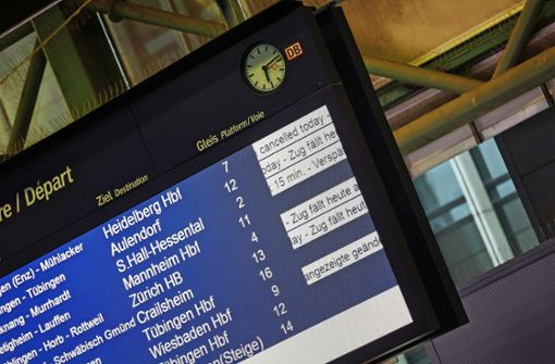 Bis zu 50 Prozent der Züge im Regional- und Fernverkehr fallen aus. Foto: Lichtgut/Julian Rettig