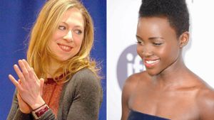 Sie gehören für das US-Magazin Glamour zu den Frauen des Jahres: Chelsea Clinton und Oscar-Preisträgerin Lupita Nyong’o (rechts).  Foto: dpa/Getty Images