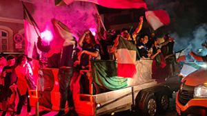 Kreise Ludwigsburg und Böblingen: Pyros, Korsos, Fahnenmeer – Tifosi feiern EM-Sieg Italiens