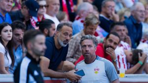 VfB-Trainer Pellegrino Matarazzo ist mit seiner Mannschaft nicht zufrieden. Foto: dpa/Rolf Vennenbernd