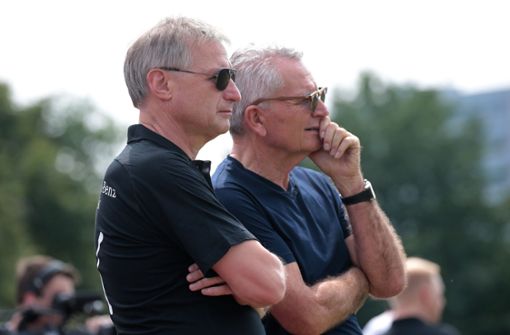Michael Reschke (links) und Wolfgang Dietrich wollen den VfB wieder auf Kurs bringen. Foto: Pressefoto Baumann