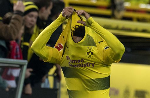 Unsichtbar: Dortmunds Stürmerstar Pierre-Emerick Aubameyang wird in Stuttgart nicht auftauchen – der BVB hat ihn aus disziplinarischen Gründen zu Hause gelassen. Foto: dpa