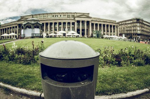 Stuttgarts Mülleimer sind elegant, aber mutmaßlich zu unauffällig Foto: Lichtgut/Leif Piechowski