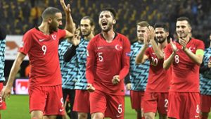 Die türkische Elf kann gegen Schweden das Spiel in der Schlussphase drehen. Foto: TT NEWS AGENCY
