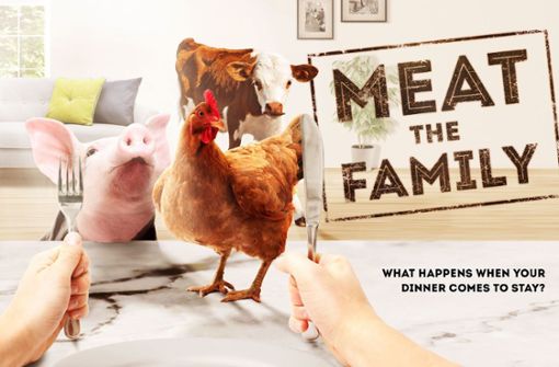 Werbung für die britische Show „Meat the Family“. Was passiert, wenn das Essen zuvor Familienmitglied ist? Foto: Channel 4