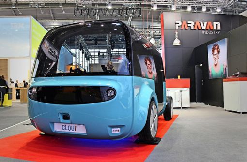 Es soll bald auf Ludwigsburgs Straßen fahren: Das Modell Cloui der Firma Paravan findet den Weg auch ohne Fahrer. Foto: Paravan