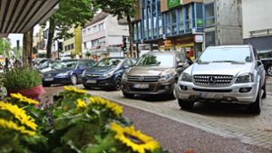 Acht von 13 Schrägparkplätzen in der Hindenburgstraße werden erhalten. Foto: Ines Rudel