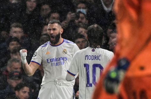 Karim Benzema hat Real Madrid den Weg ins Halbfinale der Fußball-Champions League geebnet Foto: AFP/JAVIER SORIANO