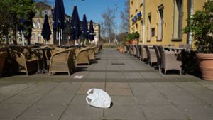 Leere Plätze und Straßen in der Stuttgarter Innenstadt: Die Gastronomie-Branche liegt derzeit still. Foto: Leif Piechowski/Leif-Hendrik Piechowski