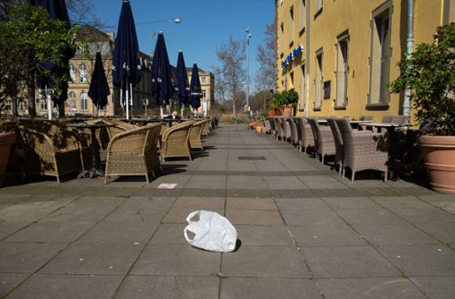 Leere Plätze und Straßen in der Stuttgarter Innenstadt: Die Gastronomie-Branche liegt derzeit still. Foto: Leif Piechowski/Leif-Hendrik Piechowski