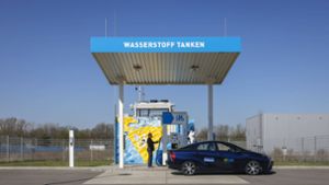 Wasserstofftankstellen haben in Deutschland noch Seltenheitswert. Foto: dpa/Hannibal Hanschke