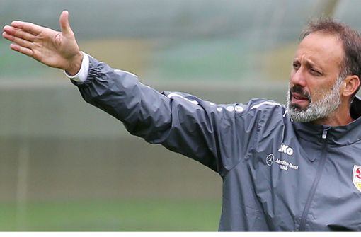 Trainer Pellegrino Matarazzo will dem VfB den Weg zum Klassenverbleib weisen. Foto: Baumann