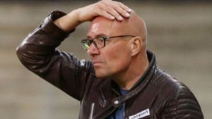 Trainer Jürgen Seeberger und die Kickers: Aus der Traum vom WFV-Pokal-Halbfinale. Foto: Baumann