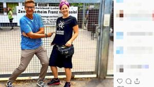 Engler war im Tierheim in Ludwigsburg, wie auf Instagram zu sehen ist. Foto: Instagram