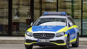 Ein Polizeiauto steht vor der Hauptpforte des Landtags. Wie gut ist der gegen Angriffe von innen und außen geschützt? Foto: imago images/Arnulf Hettrich