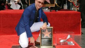 Pitbull erhielt einen Stern auf dem Walk of Fame. Foto: dpa