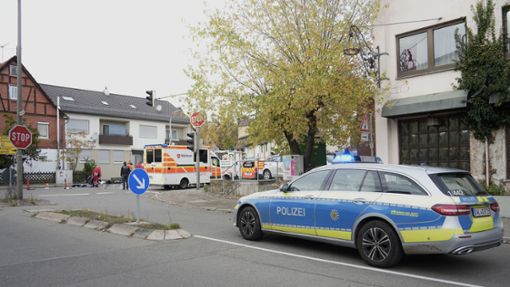 Die Unfallstelle im Bereich der Magstadter Straße und der Brunnenstraße am Mittwochmittag Foto: SDMG/ Dettenmeyer